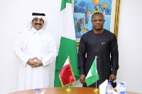 The Secretary-General of the Nigerian Ministry of Foreign Affairs meets with the Ambassador of the State of Qatar