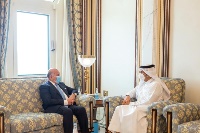 نائب رئيس مجلس الوزراء وزير الخارجية يجتمع مع وزير الخارجية العراقي