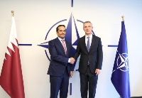 نائب رئيس مجلس الوزراء وزير الخارجية يجتمع مع الأمين العام لحلف شمال الأطلسي "الناتو"