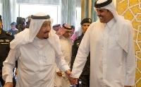 HH the Emir Meets Custodian of the Two Holy Mosques
