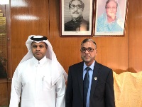 وزير البيئة والغابات والتغير المناخي في بنغلاديش يجتمع مع سفير دولة قطر