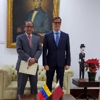 Venezuelan Foreign Minister Meets Qatar's Ambassador