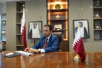 The Minister of Social Development of the Republic of Singapore meets with the Ambassador of the State of Qatar