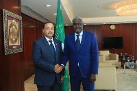 رئيس مفوضية الاتحاد الإفريقي يتسلم أوراق اعتماد سفير دولة قطر