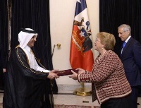 President of Chile Receives Credentials of Qatar's Ambassador