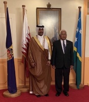 Governor General of Solomon Islands Receives Credentials of Qatari Ambassador