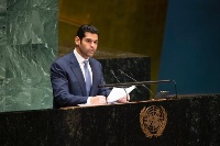 الوفد الدائم لدولة قطر لدى الأمم المتحدة يقدم تقرير اللجنة القانونية في الجمعية العامة للأمم المتحدة