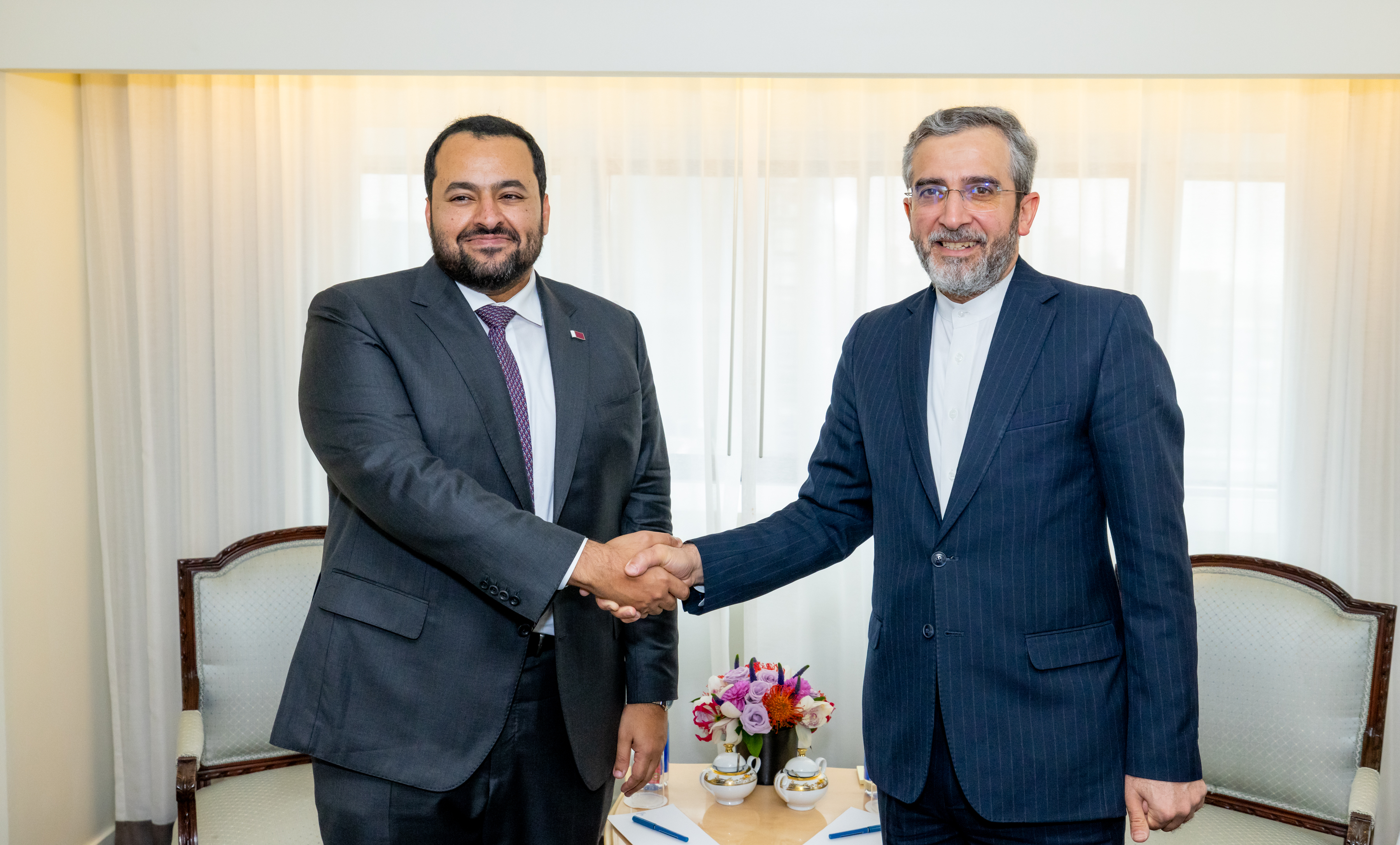 وزير الدولة بوزارة الخارجية يجتمع مع نائب وزير الخارجية للشؤون السياسية الإيراني