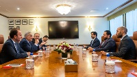 Minister of State at the Ministry of Foreign Affairs Meets Lebanon's Minister of Foreign Affairs and Emigrants