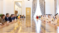 رئيس مجلس الوزراء وزير الخارجية يعقد جلسة مباحثات مع رئيس وزراء رومانيا