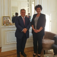 وزيرة التعليم العالي الفرنسية تجتمع مع سفير دولة قطر