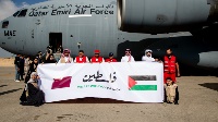 طائرتان قطريتان تصلان إلى مدينة العريش المصرية تحملان مساعدات لدعم الأشقاء الفلسطينيين في غزة 