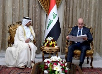سمو الأمير يبعث برسالة إلى الرئيس العراقي