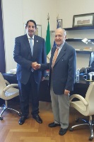 وزير الشئون الأوروبية الإيطالي يجتمع مع سفير دولة قطر 