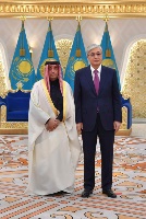 رئيس جمهورية كازاخستان يتسلم أوراق اعتماد سفير دولة قطر