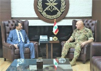 Commander of Lebanese Army Meets Qatar's Ambassador