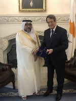 Cypriot President Meets Qatar's Ambassador