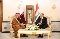 نائب رئيس مجلس الوزراء وزير الخارجية يجتمع مع وزير الخارجية العراقي