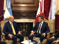 رئيس مجلس النواب الأرجنتيني يجتمع مع سفير دولة قطر