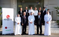 سفير قطر لدى اليابان يزور مجمع مسكر أحد مشاريع صندوق قطر للتنمية لإعادة إعمار المناطق المنكوبة