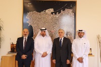 Governor, Mayor of Beirut Meet Ambassador of Qatar