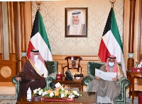 HH the Amir Sends Message to Crown Prince of Kuwait