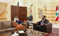 رئيس حكومة تصريف الأعمال في لبنان يجتمع مع نائب رئيس مجلس الوزراء وزير الخارجية