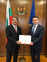 رسالة من رئيس مجلس الوزراء ووزير الداخلية لوزير الداخلية البلغاري