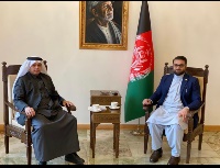 مستشار مجلس الأمن القومي الأفغاني يجتمع مع سفير قطر 