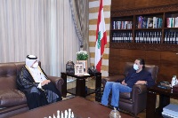 Former Lebanese Prime Minister Meets Qatar's Ambassador