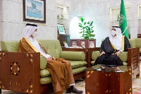 Acting Governor of Riyadh Meets Qatari Acting Charge d'Affaires