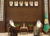 GCC Secretary-General Meets Ambassador of State of Qatar to Saudi Arabia