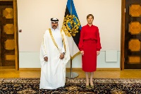 President of Estonia Receives Credentials of Qatari Ambassador