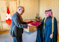 President of Swiss Confederation Receives Credentials of Qatar's Ambassador