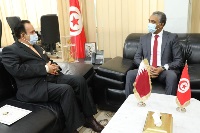 Tunisian Minister of Youth and Sports meets the Ambassador of the State of Qatar
