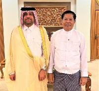 Deputy Prime Minister and Union Minister of Foreign Affairs of Myanmar Meets Qatar's Acting Charge d'Affaires