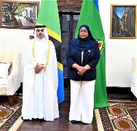 President of Tanzania Receives Credentials of Qatar's Ambassador
