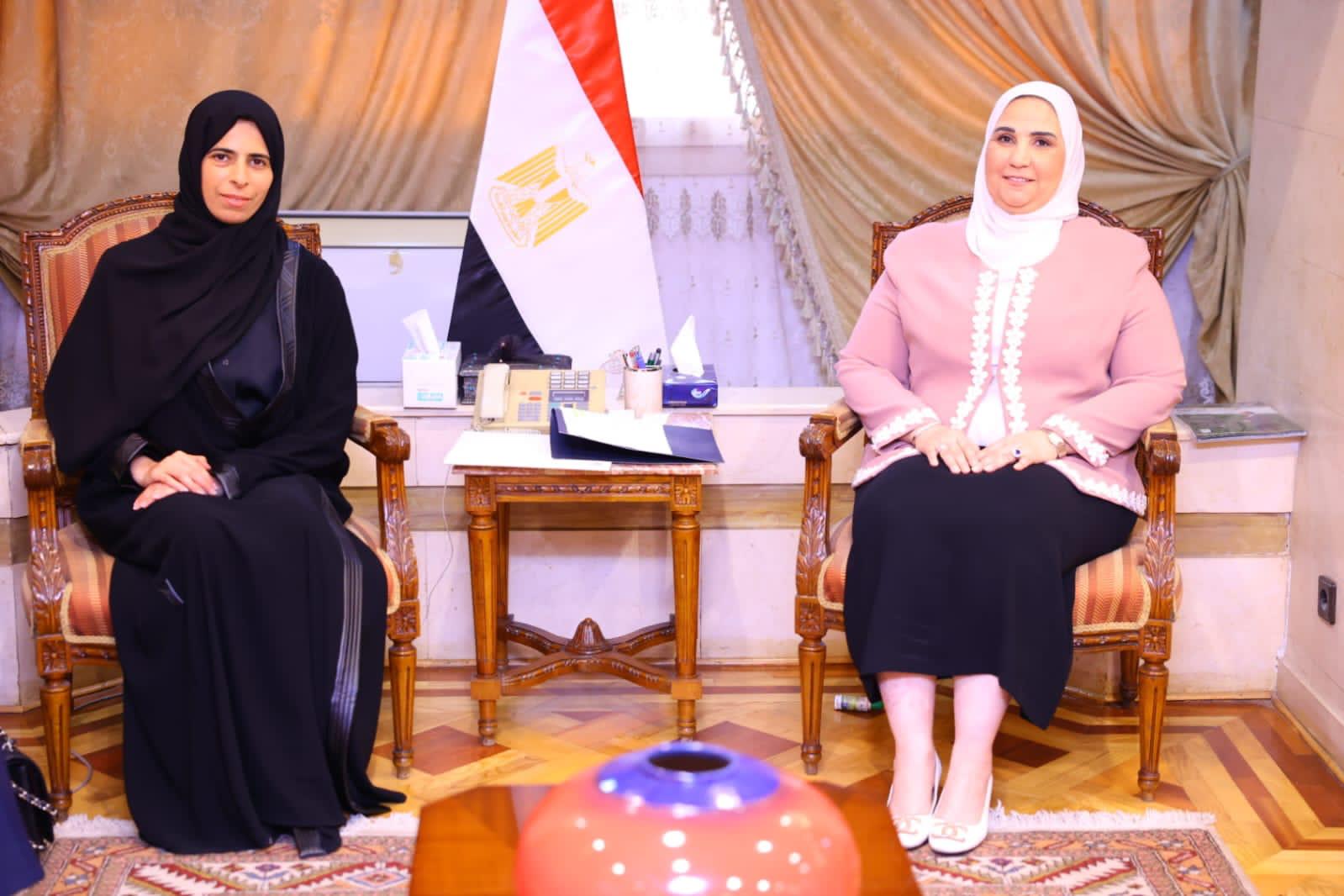 وزير الدولة للتعاون الدولي تجتمع مع وزيرة التضامن الاجتماعي المصرية 