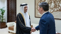 رئيس مجلس الوزراء وزير الخارجية يستقبل رئيس وزراء كازاخستان
