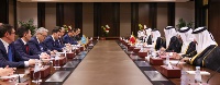 رئيس مجلس الوزراء وزير الخارجية يعقد جلسة مباحثات مع رئيس وزراء كازاخستان
