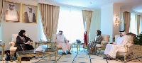 Minister of State for International Cooperation Meets Ambassador of Kuwait