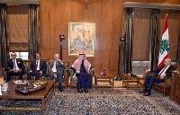 Qatar's Ambassador Participates in Lebanese Parliament Speaker's Meeting with Quintet Committee Ambassadors 