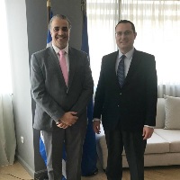 أمين عام وزارة الخارجية للدبلوماسية العامة في اليونان يجتمع مع سفير قطر 