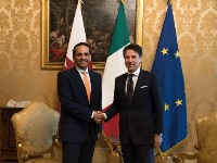 رئيس الوزراء الإيطالي يستقبل نائب رئيس مجلس الوزراء وزير الخارجية