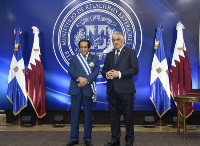 رئيس جمهورية الدومينيكان يمنح سفير قطر وسام الاستحقاق "دوارتي سانشيز وميا"