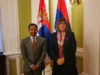 رئيسة الجمعية الوطنية  في صربيا تجتمع مع سفير قطر