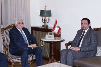 وزير الخارجية والمغتربين اللبناني يجتمع مع سفير دولة قطر
