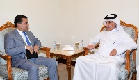 وزير الدولة للشؤون الخارجية يجتمع مع  سفير طاجيكستان 