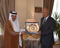 Arab League Secretary-General Meets Qatar's Permanent Representative