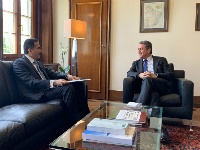 World Trade Organization (WTO) Director Meets Qatar's Permanent Representative to UN Office at Geneva